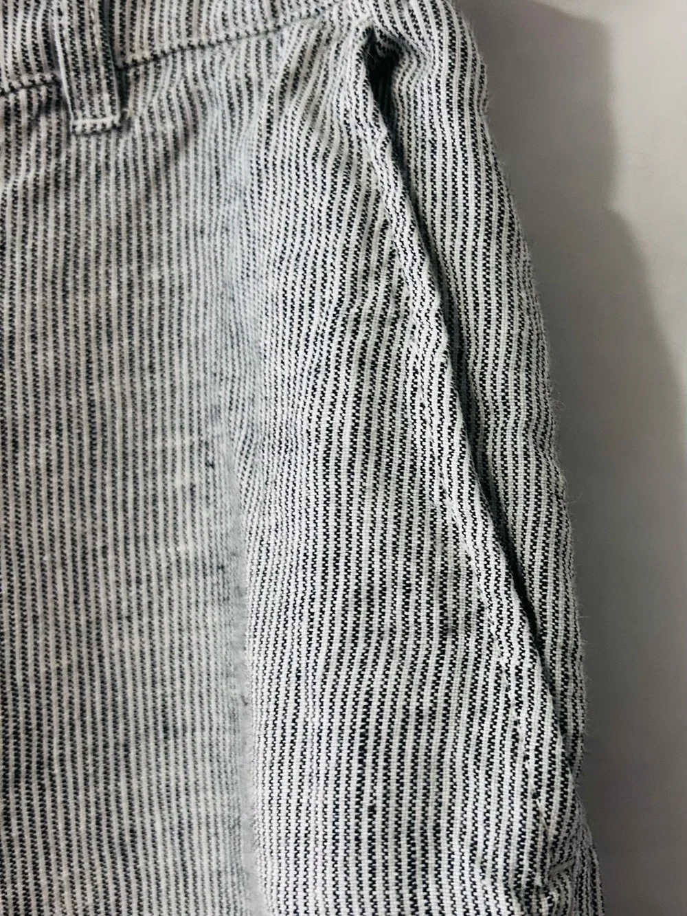 Madewell “the Zoe” Relaxed Straight Linen Pant Blue & White Stripe Size 6 NWOT